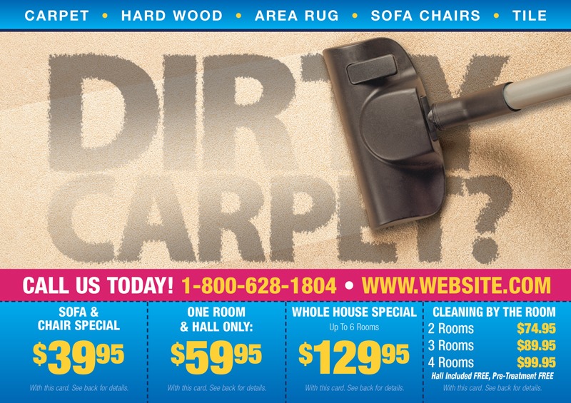 Carpet cleaner direct mailer sample