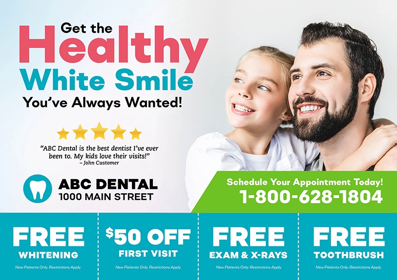 General dentistry new patient postcard sample