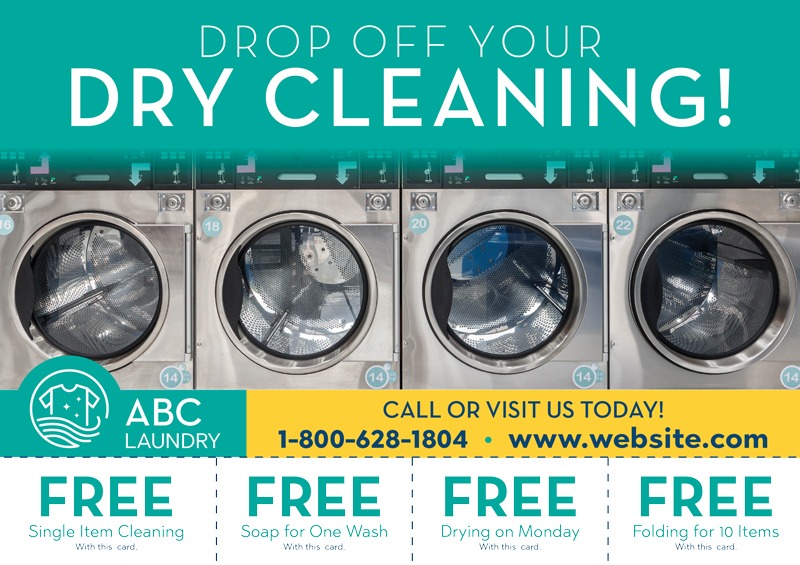 Dry cleaning franchise marketing mailer sample